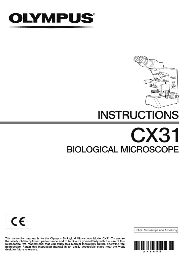 Olympus CX31 Microscope Instructions | PDF