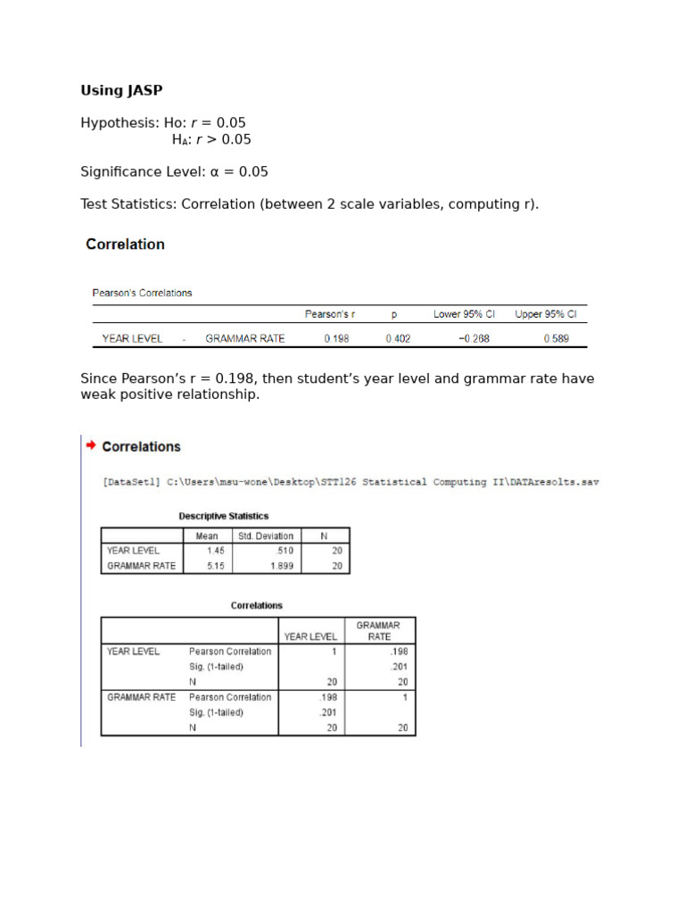 Correlation and Contingency Table | PDF