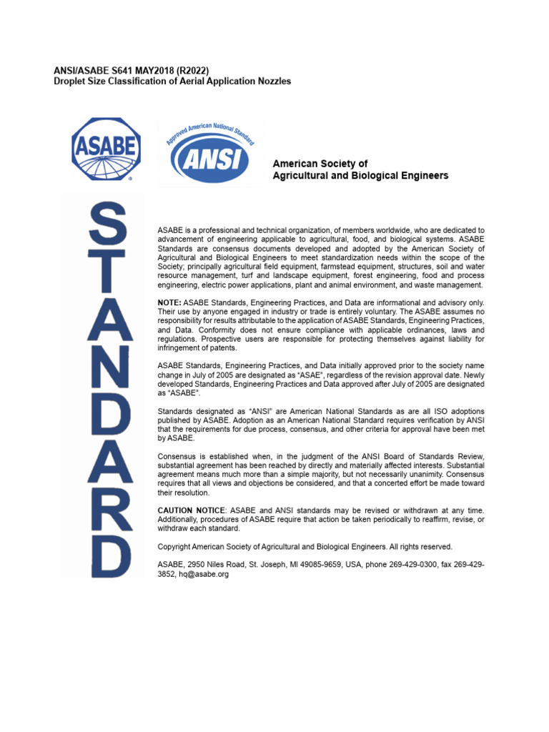 Droplet Size Classification of Aerial Application Nozzles | PDF | Flow ...