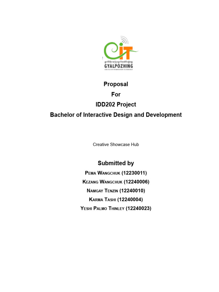 Group 01 IDD202 Project Proposal | PDF | Usability | Databases