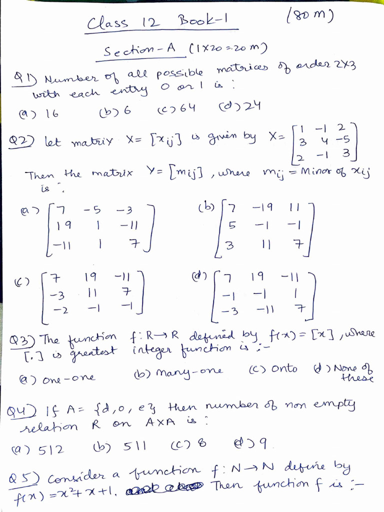Class 12 Book-1 Paper | PDF
