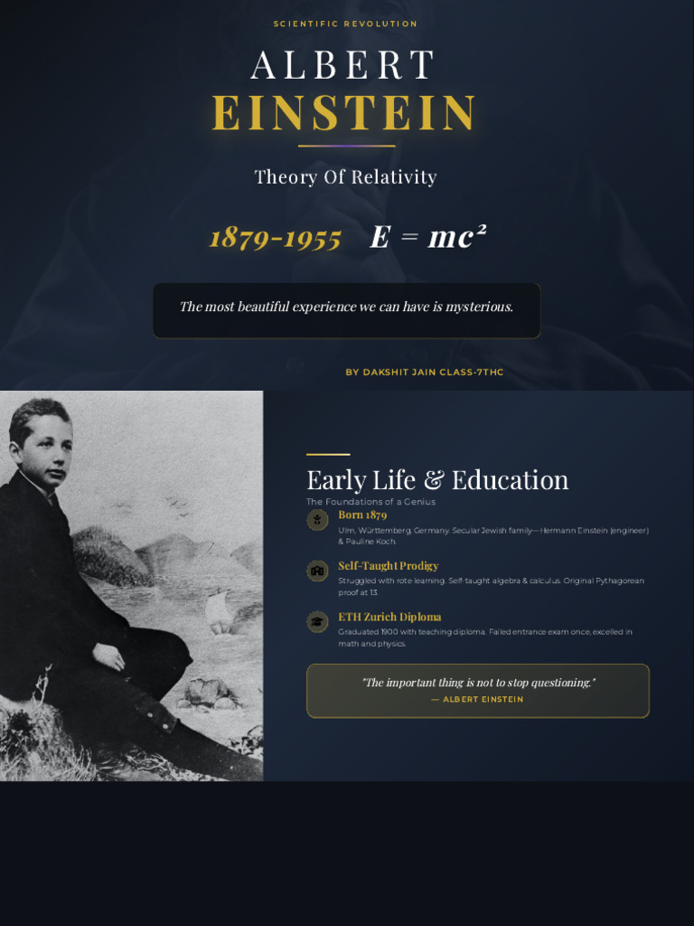 The Life of Albert Einstein and The Theory of Relativity | PDF | Albert ...
