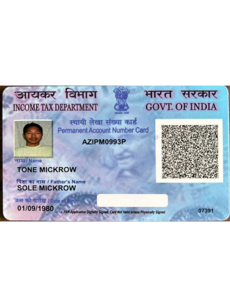 Pan Card Tone Mickrow | PDF
