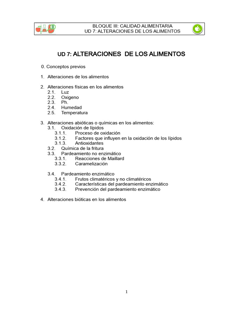 Ud 7 Alteraciones de Los Alimentos | PDF | Petróleo | Carbohidratos