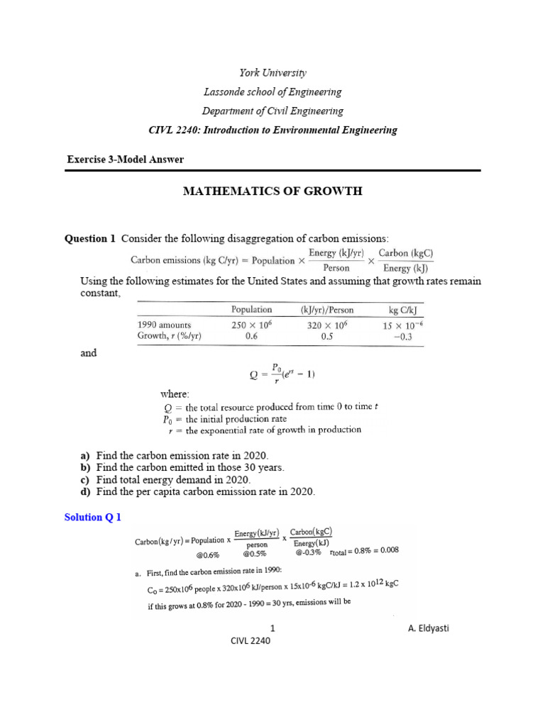 Exercises 3-Model Answer 2023 | PDF | Chlorofluorocarbon | Greenhouse Gas