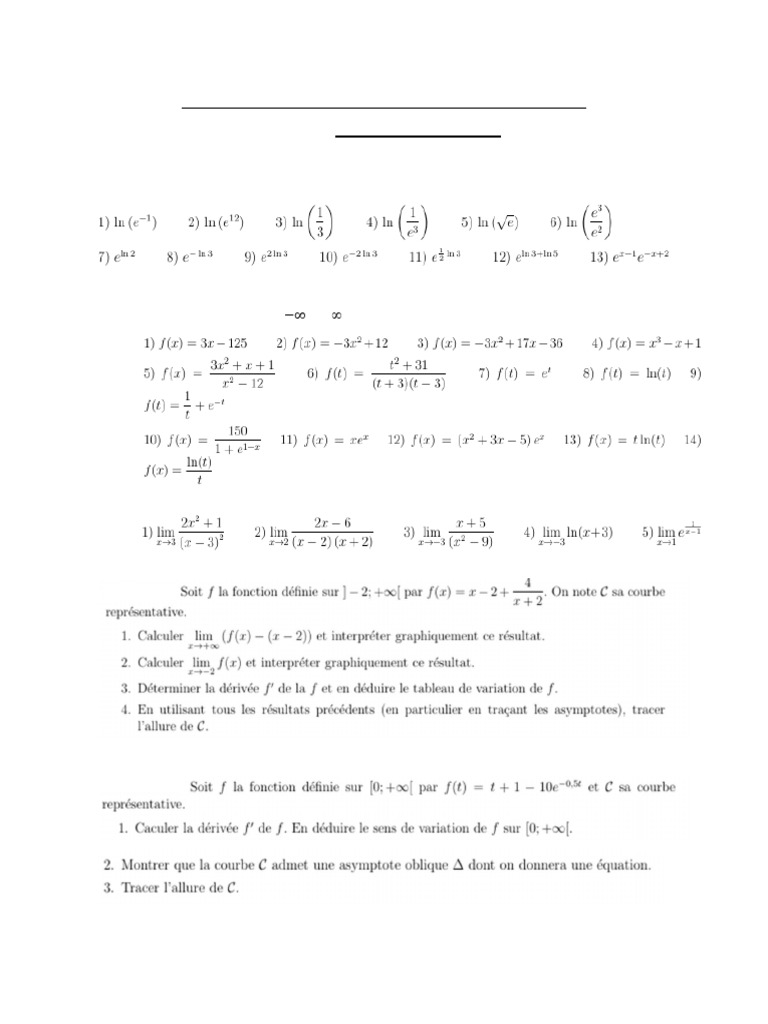 Fiche de Travaux Dirigés Mathématiques Bts 1 - 260318 - 205507 | PDF