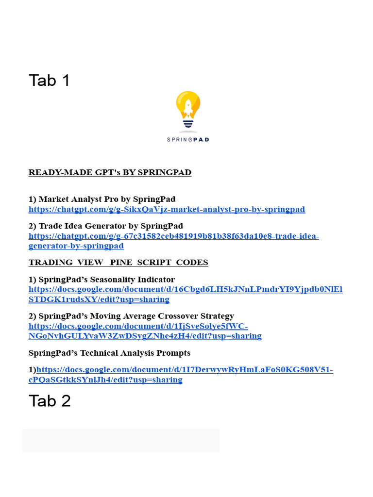Smai Workshop Prompts by Springpad | PDF