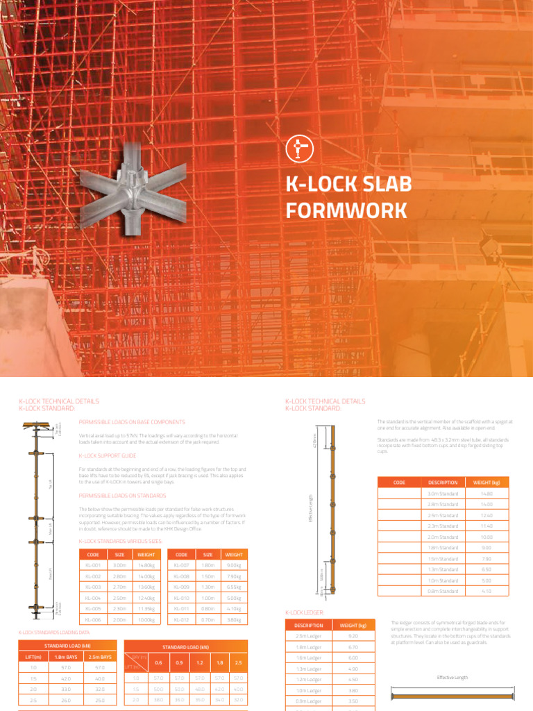 K Lock Slab Formwork | PDF | Scaffolding | Civil Engineering