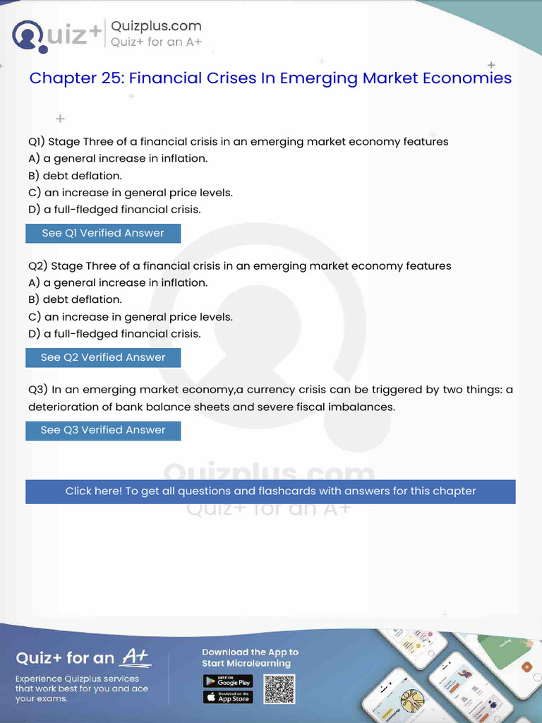 Stage Three of A Financial Crisis in An Emerging Market Economy ...