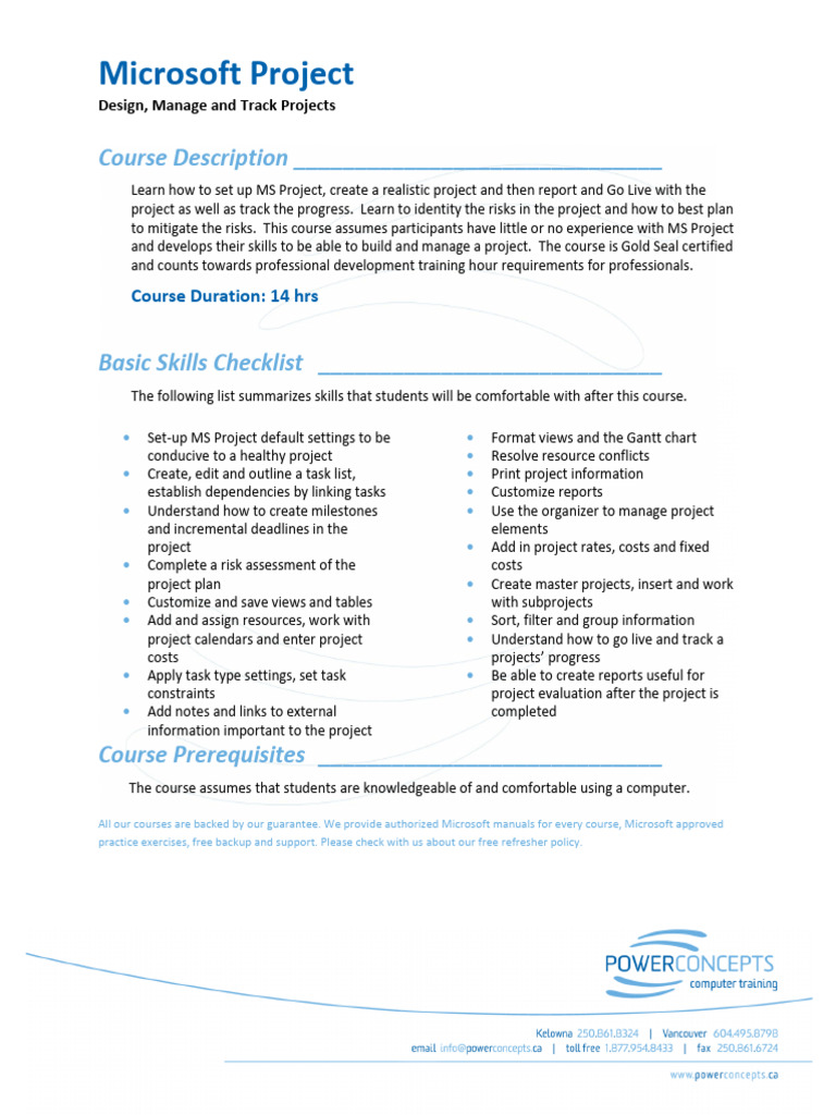 MS Project | PDF