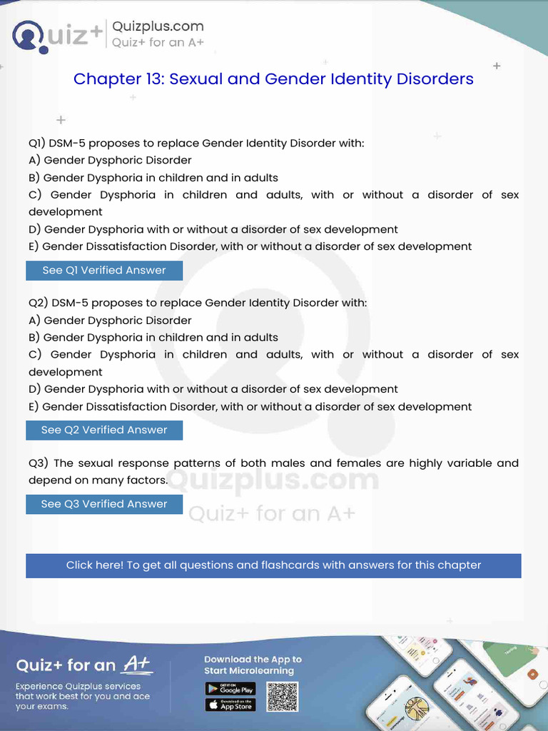 Dsm5 Proposes To Replace Gender Identity Disorder With | PDF | Mental ...