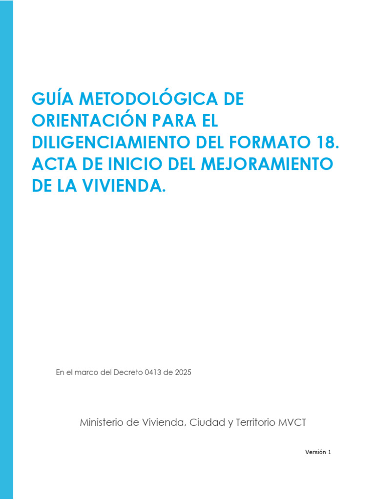 Guía Metodológica Formato Acta de Inicio | PDF
