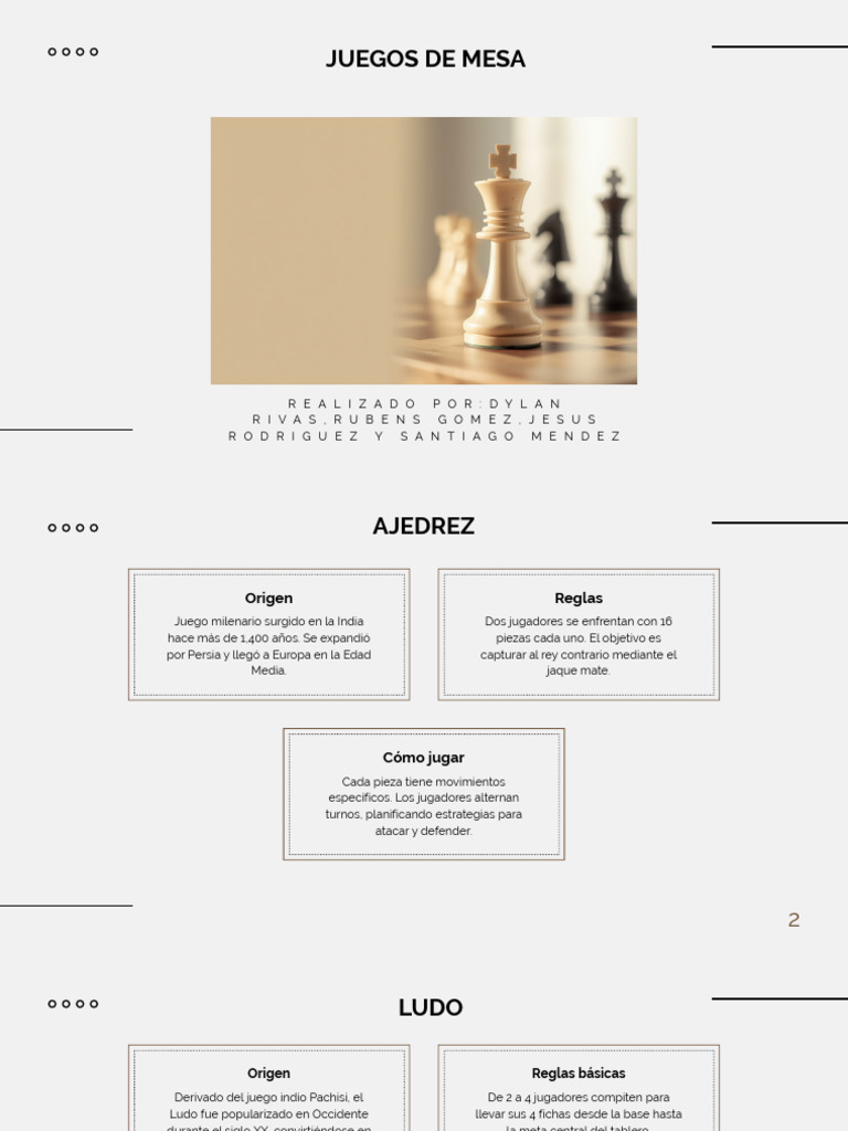 Orígenes y Reglas de Mesa | PDF | Juegos de mesa | Ajedrez