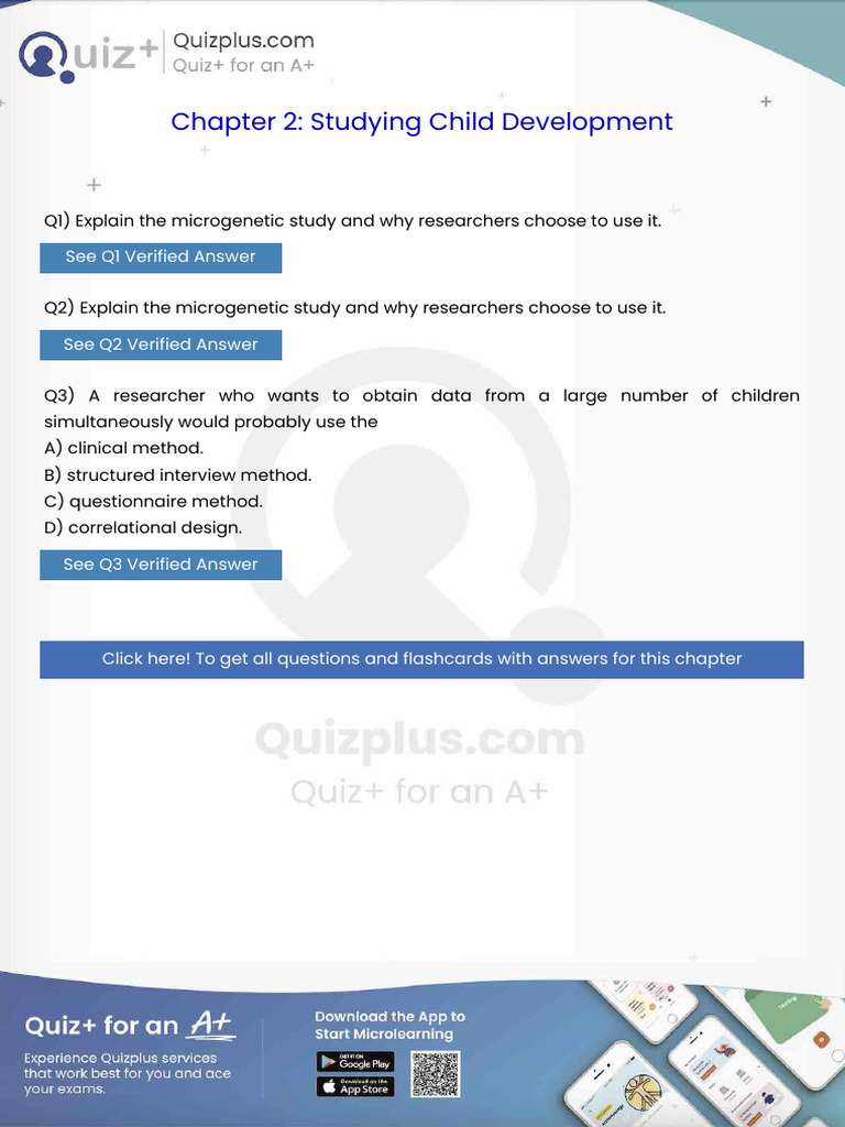 Explain The Microgenetic Study and Why Researchers Choose To Use It | PDF