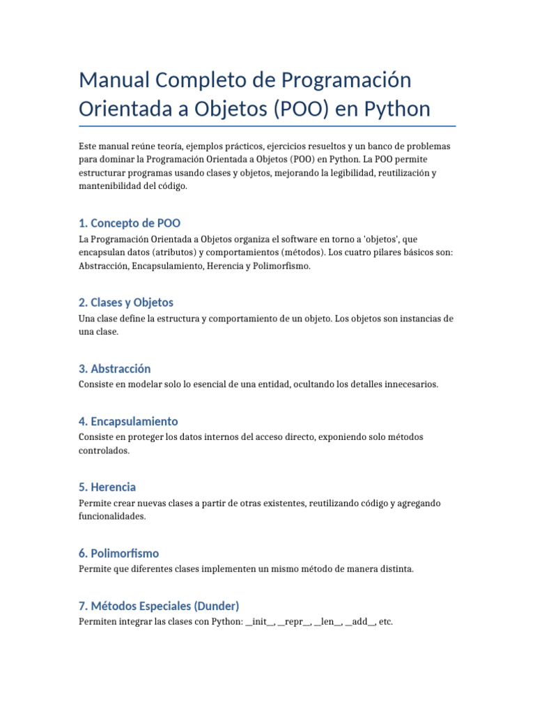 Manual POO Python Completo | PDF