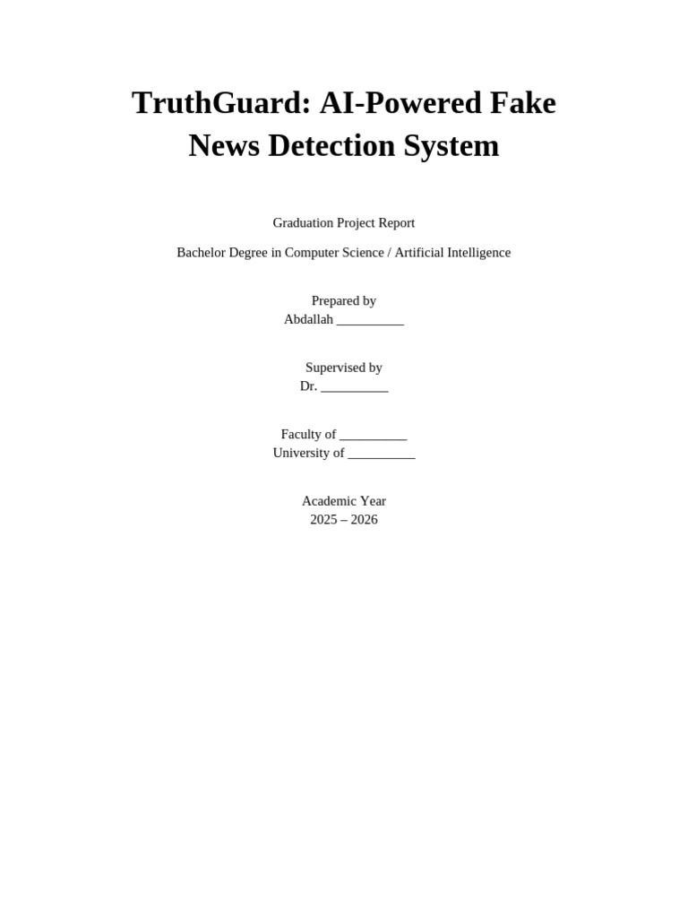 TruthGuard Final Report | PDF