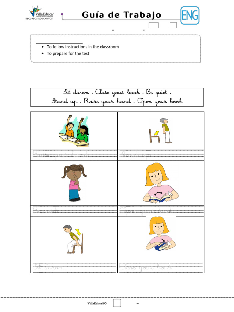 1basico - Guia de Trabajo Ingles - Semana 04 | PDF