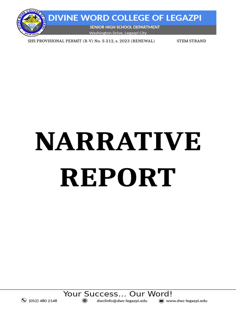 Narrative Report Template | PDF