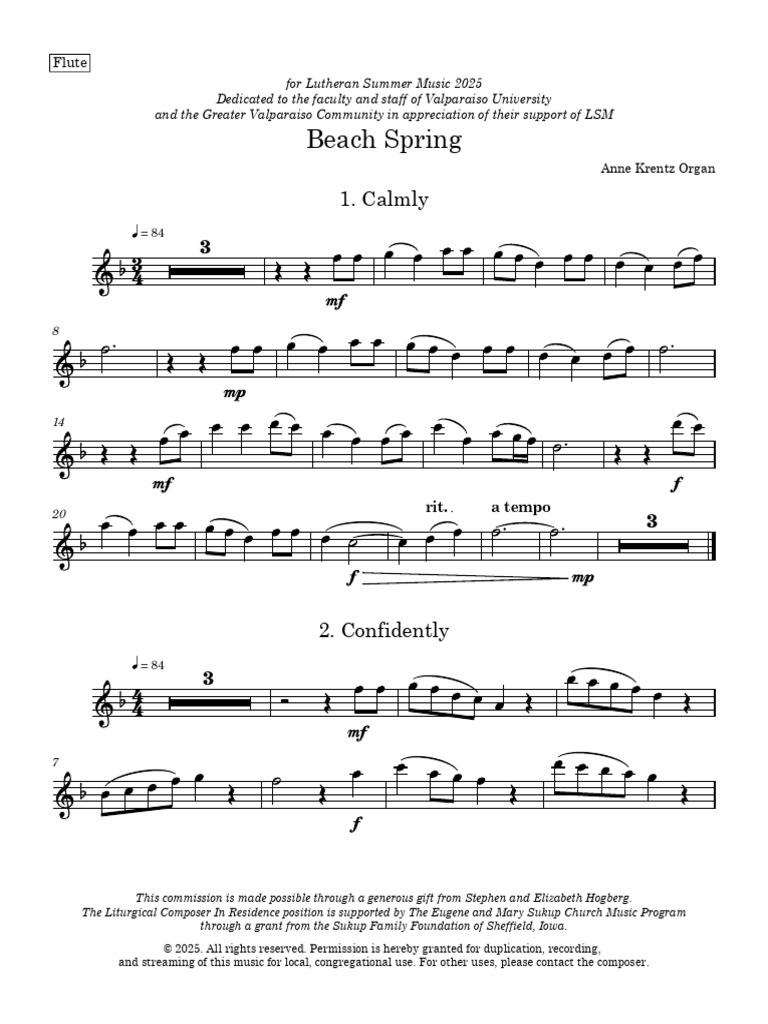 Beach Spring - Flute | PDF