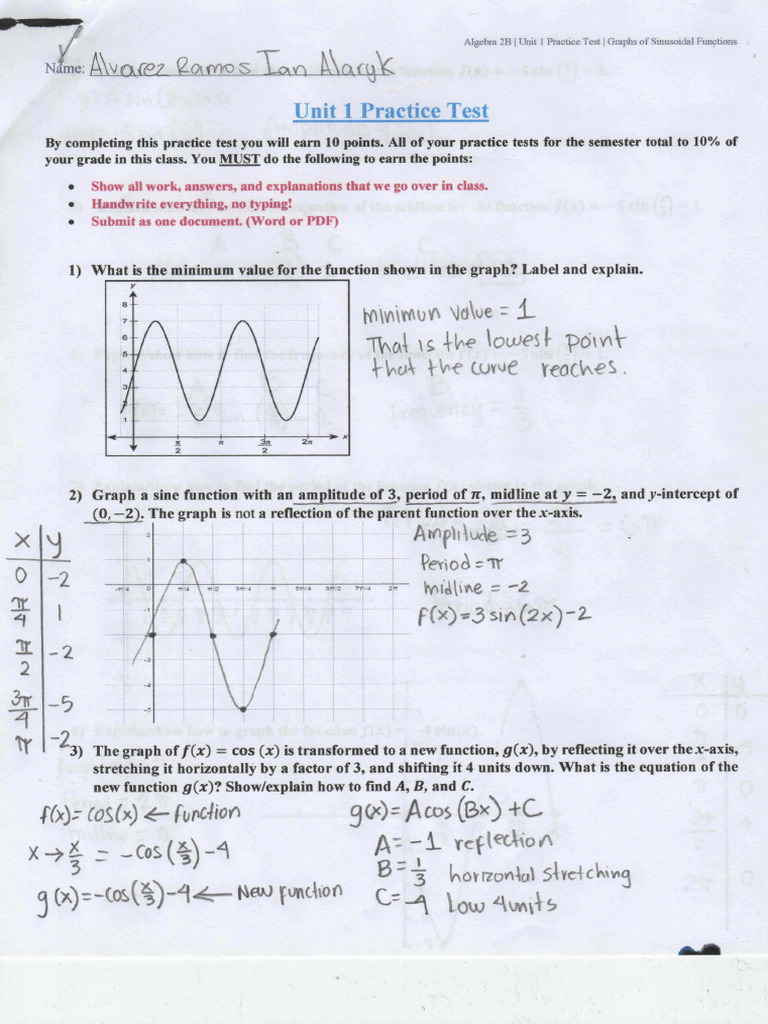 Unit 1 Practice Test | PDF