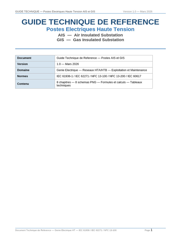 Guide Technique Postes AIS Et GIS | PDF | Électrotechnique ...