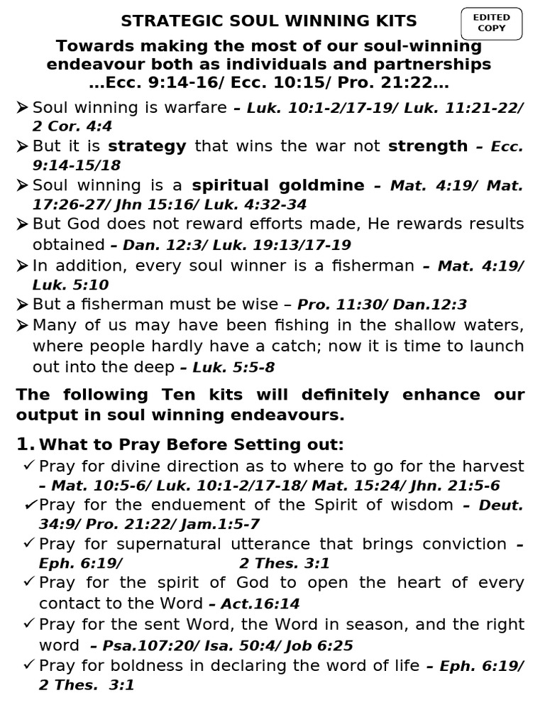 Strategic Soul Winning Kits | PDF | Doctrines et croyances religieuses
