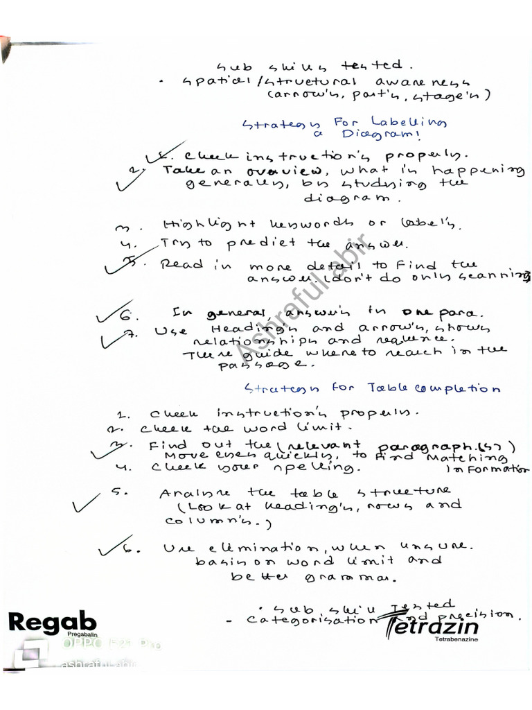 Strategies For Table Completion, Flow Chart and Labeling Diagram | PDF