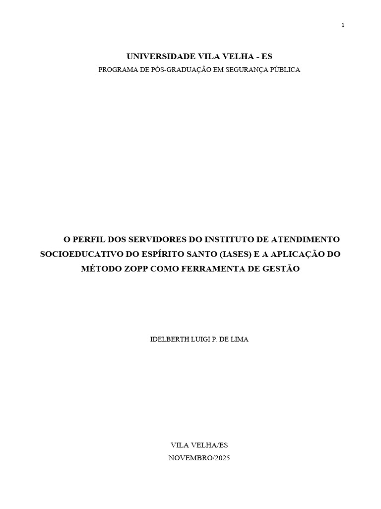 A Aplicação Do Método Zopp Considerando Análise Do Perfil Dos ...