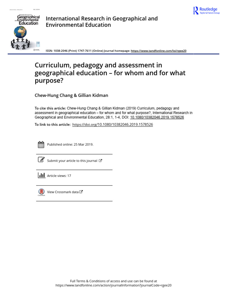 Curriculum Pedagogy and Assessment in Ge | PDF