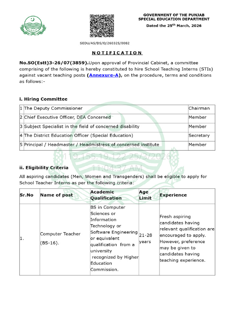 Notification STI 25.03.2026 | PDF