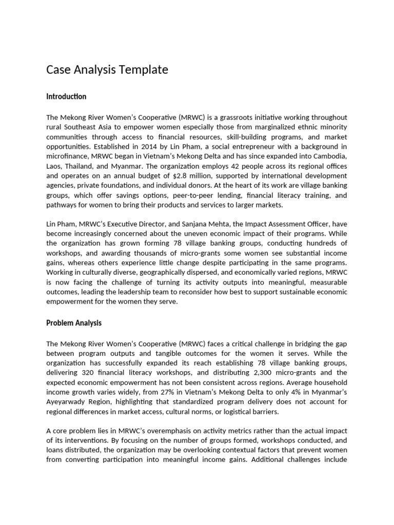 Bus374 Document CaseAnalysisTemplate | PDF