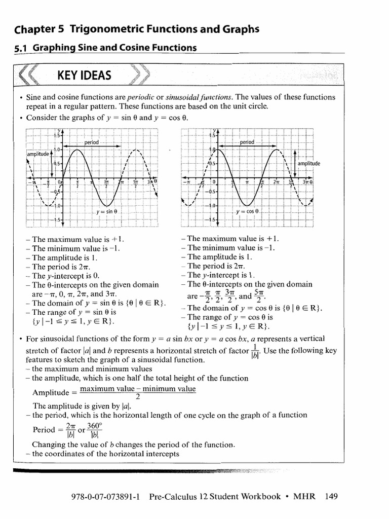Ch5 Trigonometry Functions and Graphs | PDF | Phase (Waves)