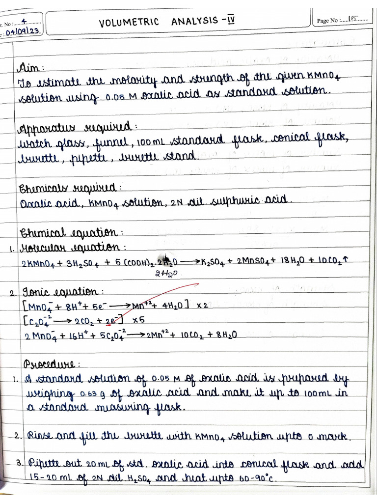 Volumetric Analysis 4 | PDF