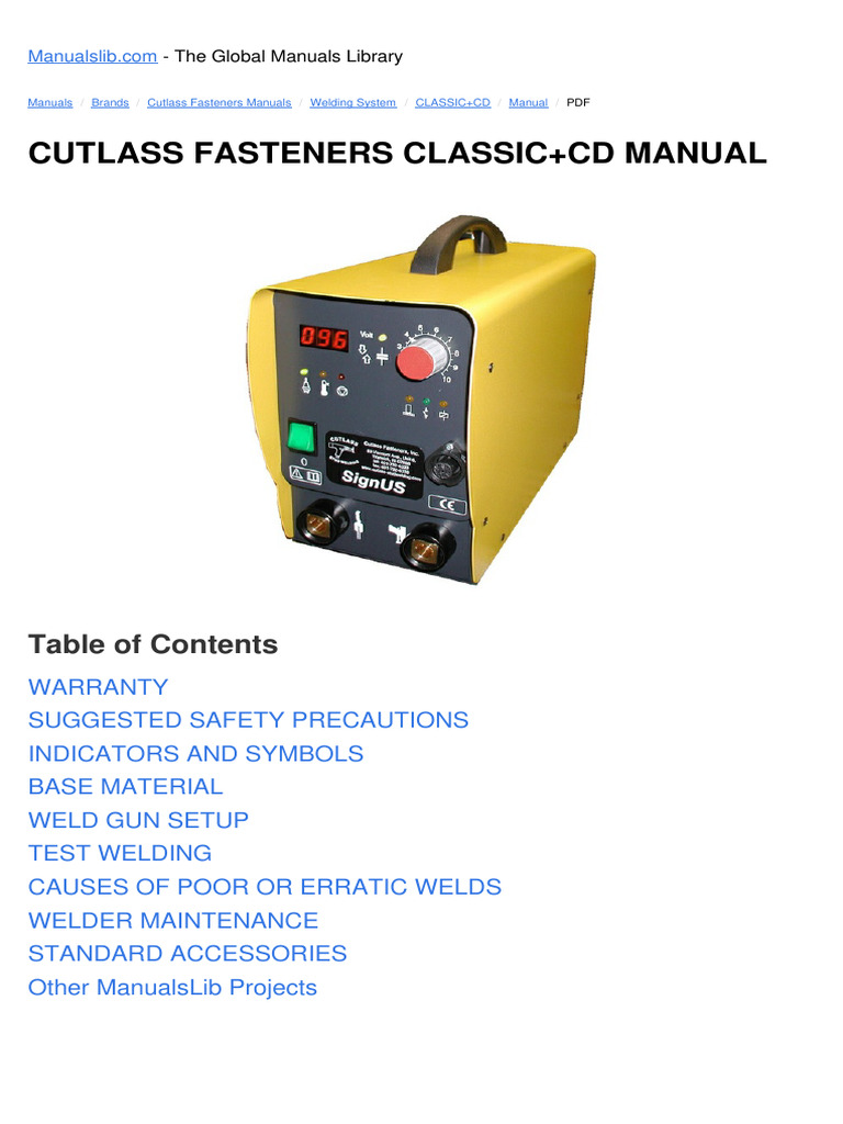 Cutlass Fasteners Classic+Cd Manual: - The Global Manuals Library | PDF ...