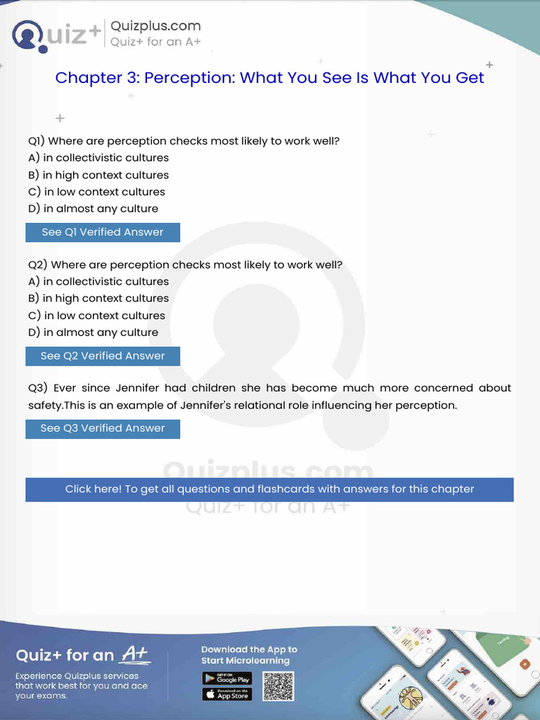 Where Are Perception Checks Most Likely To Work Well | PDF ...