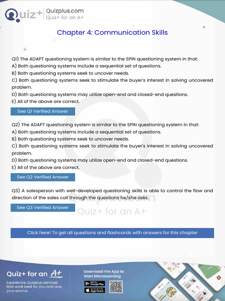 The Adapt Questioning System Is Similar To The Spin Questioning System ...
