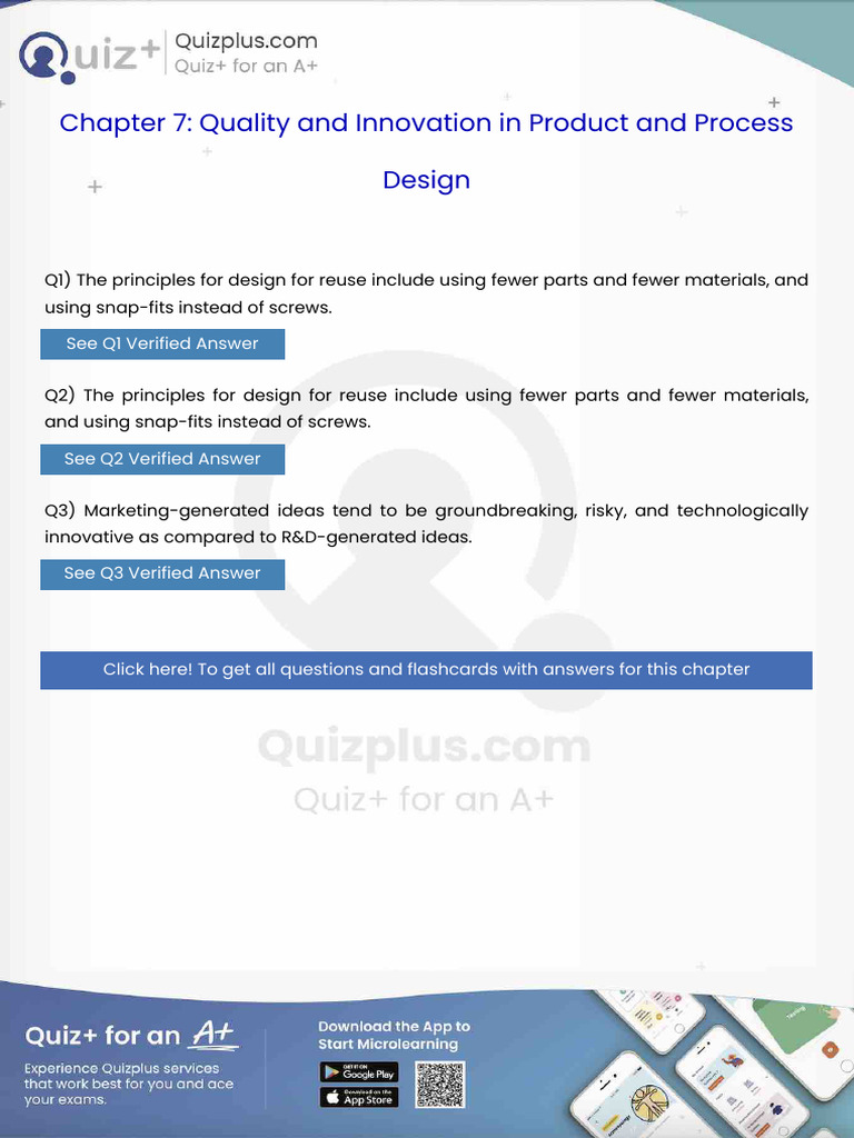 The Principles For Design For Reuse Include Using Fewer Parts and Fewer ...