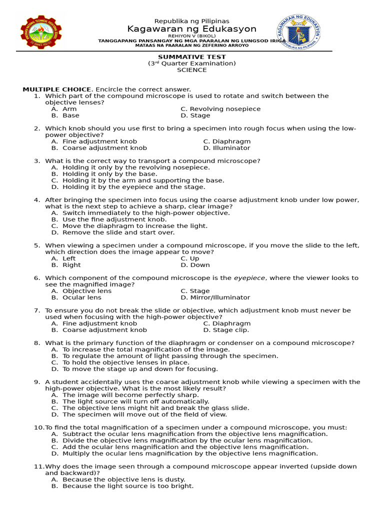 2nd Quarter SUMMATIVE TEST | PDF