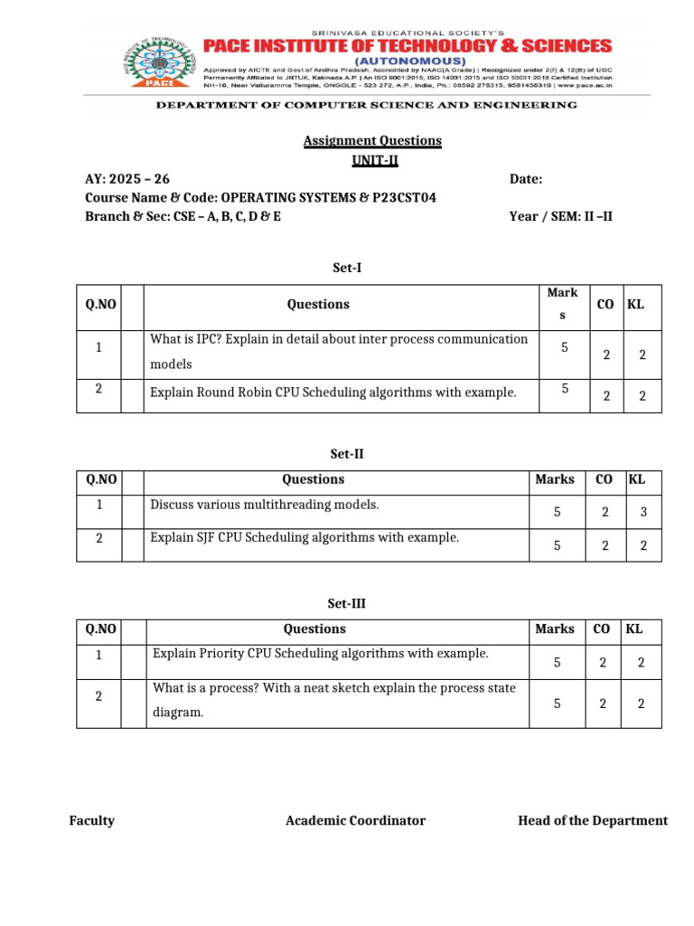 Assignment - 2 UNIT-2 OS | PDF