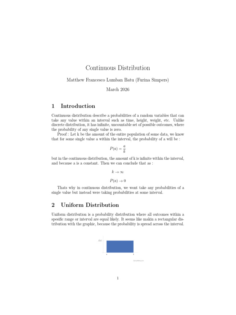 Uniform and Normal Distribution | PDF