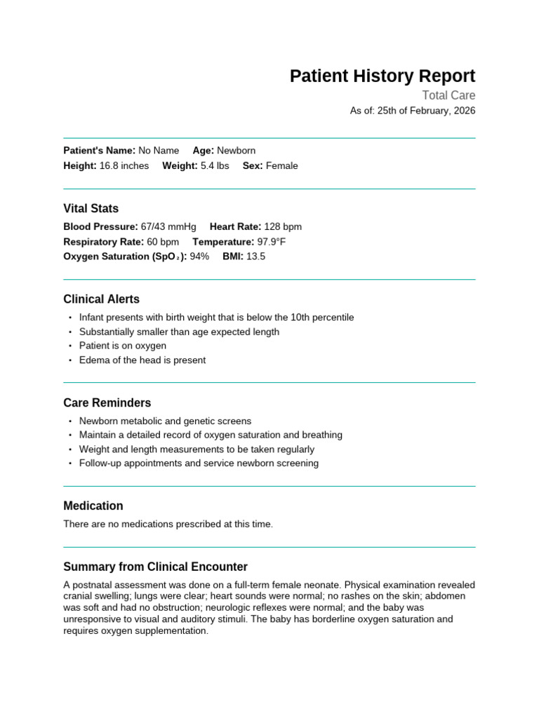 Patient History Final | PDF