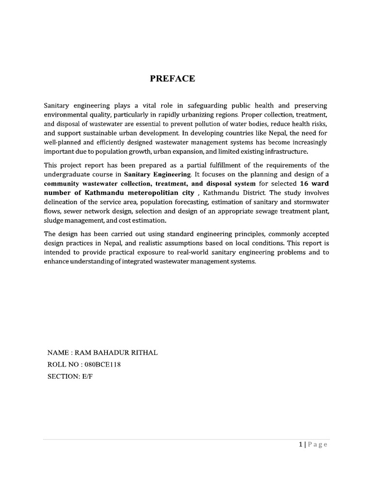 Sewage Complete Report | PDF