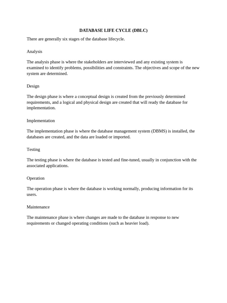 3.0 Principles and Techniques of Database Design (DBLC) | PDF