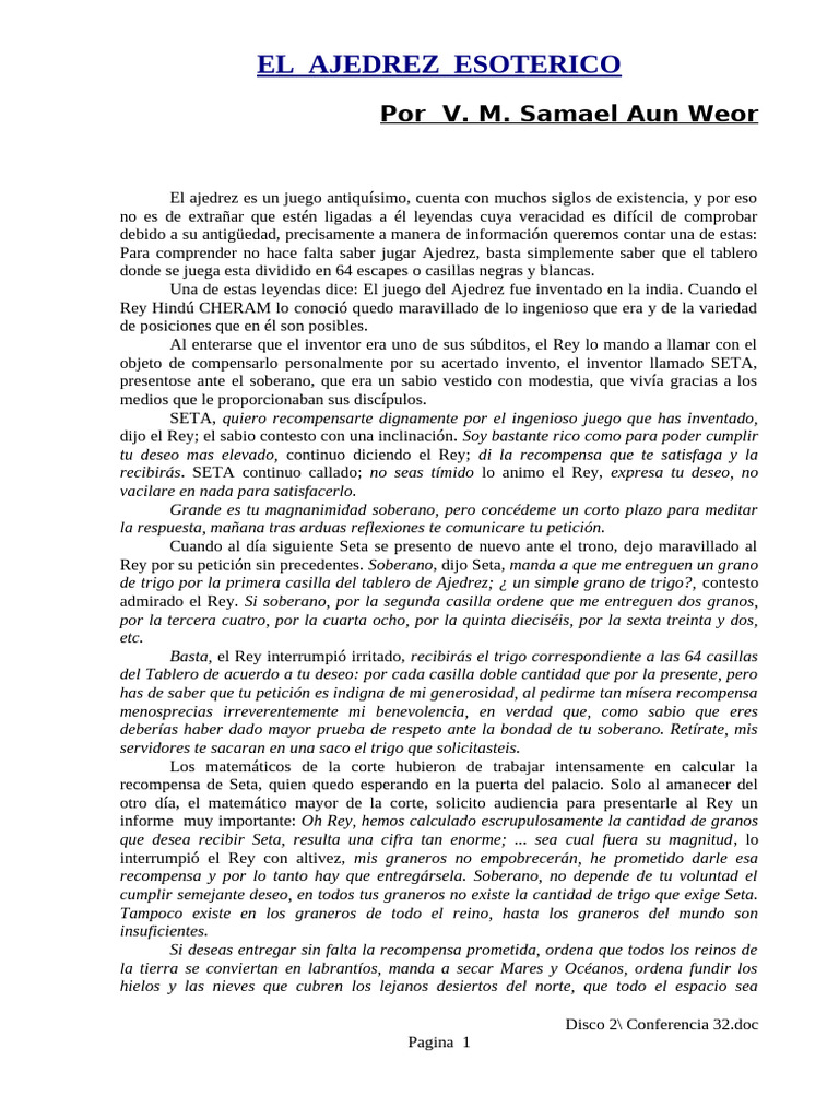 El Ajedrez Es Un Juego Antiquísimo | PDF | Ajedrez