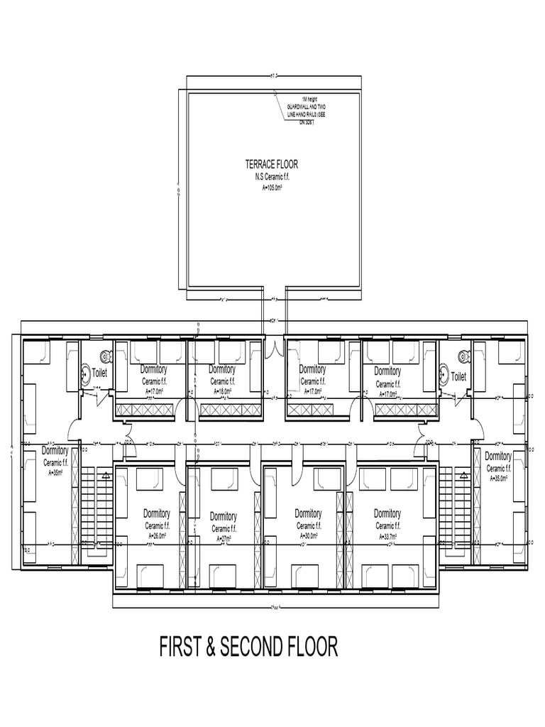 1st &2nd Ob Dormitory Floor Plan-Model | PDF