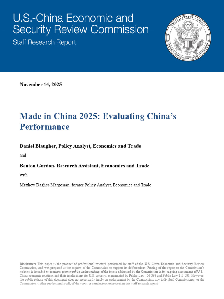 Made in China 2025 - Evaluating Chinas Performance | PDF | Integrated ...