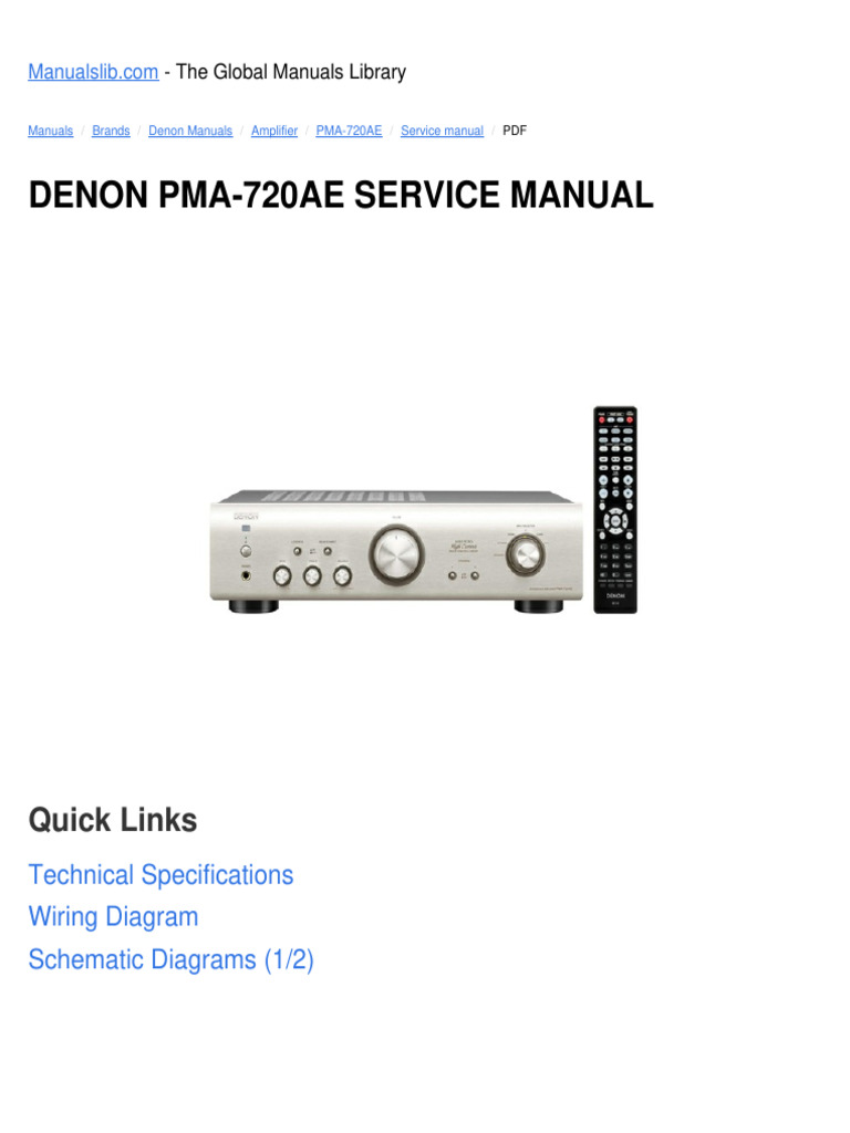 Pma 720ae | PDF