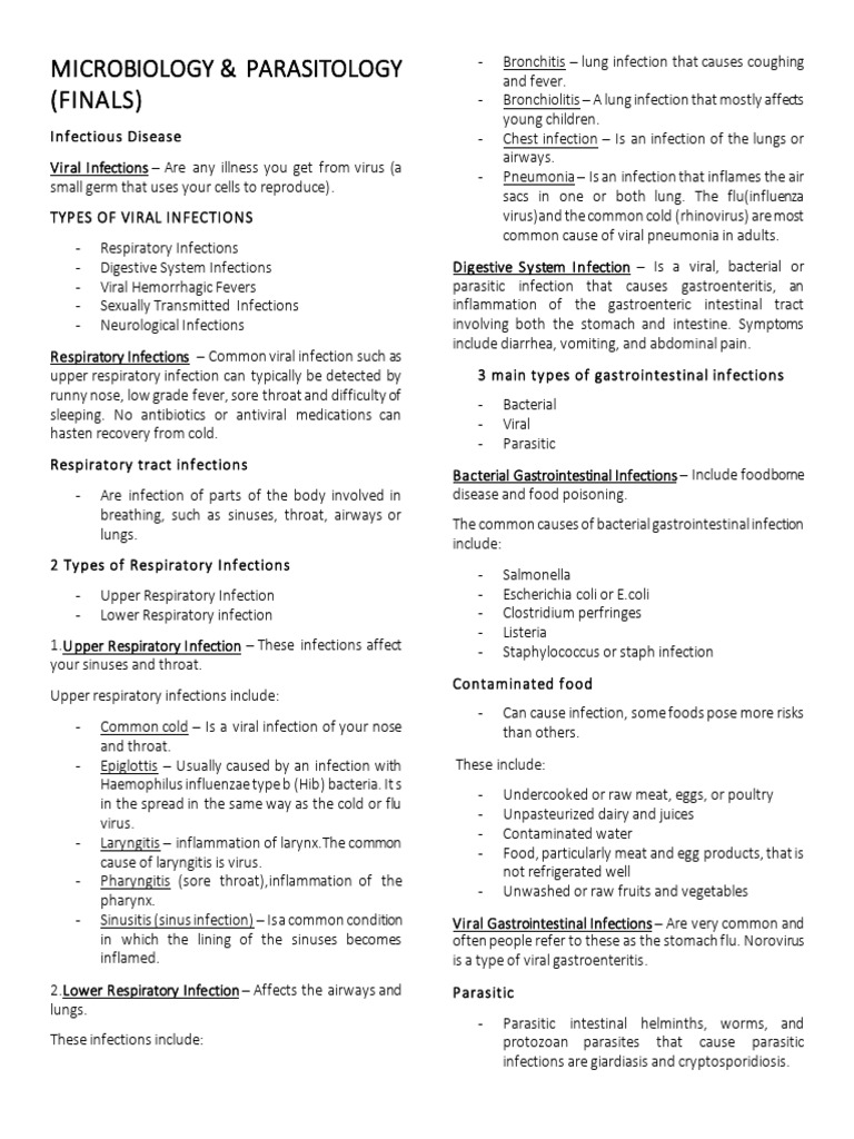 Microbio (Finals) | PDF | Respiratory Diseases | Common Cold