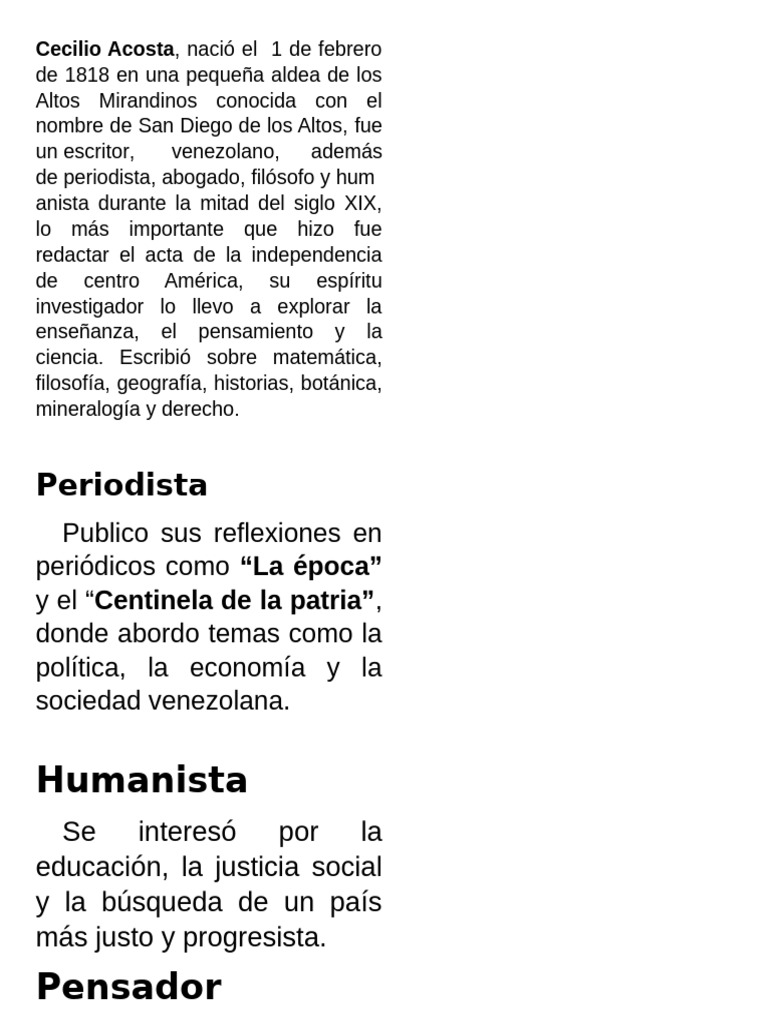 Cecilio Acosta | PDF