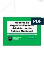 Organización de La Administración Municipal - Modelos